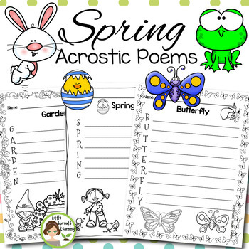 Spring Acrostic Poems - Writing Activity (22 poems to print and go)