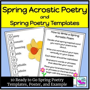 Spring Acrostic Poetry by Middle School Bookworm | TpT