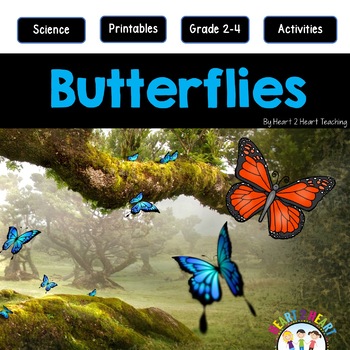 Preview of Life Cycle of a Butterfly Activities Unit Worksheets Reading Passages Flip Book