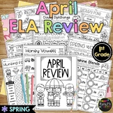Spring Activities April ELA REVIEW 1st Grade No Prep Print