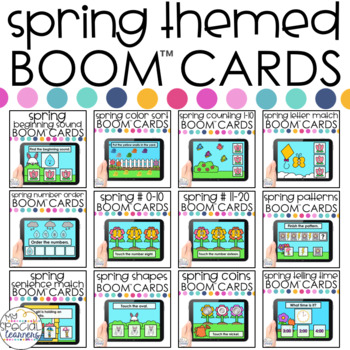 Preview of Spring Activities Boom™ Cards BUNDLE: Distance Learning for Special Ed