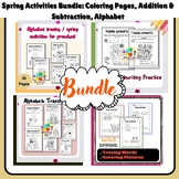 Spring Activities Bundle: Coloring Pages, Addition & Subtr