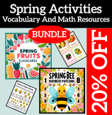 Spring Activities Bundle | Numbers Matching, Flashcards | 