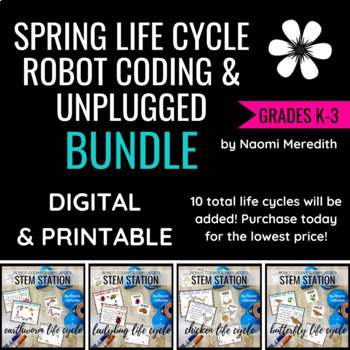 Preview of Spring Activities | Bundle | Robot Coding & Unplugged
