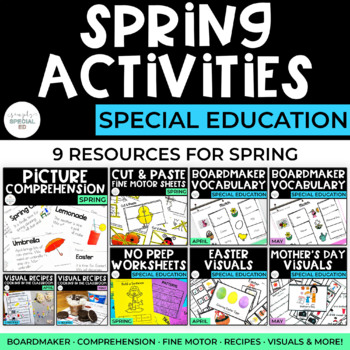 Preview of Spring Activities Bundle | Special Education | April & May