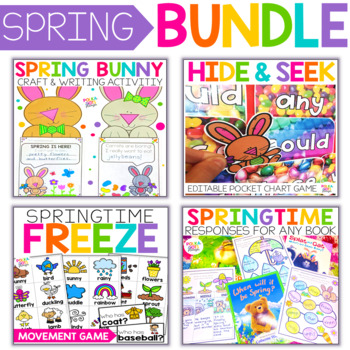 Preview of Spring Activities | Bunny Craft | Spring Writing | Reading Comprehension