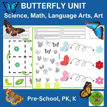 Preview of Spring Activities - Butterfly Unit - Preschool, PreK, K