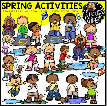Preview of Spring Activities Clip Art Set {Educlips Clipart}