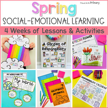 Preview of Spring Activities & Crafts - Growth Mindset & Social Emotional Learning SEL