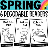 Spring Activities Decodable Readers Kindergarten CVC Words
