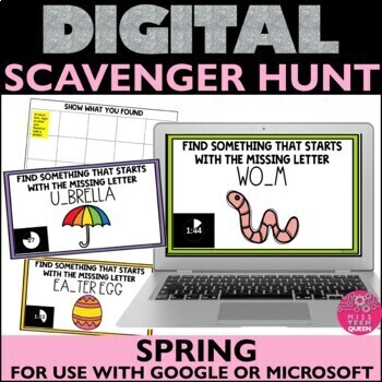 Preview of Spring Activities Digital Scavenger Hunt Day before Spring break games April