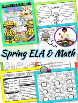 Preview of Spring Activities ELA and Math Printables | Spring Break Packet | Early Finisher
