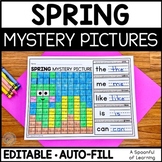 Spring Activities - Editable Sight Word Mystery Pictures