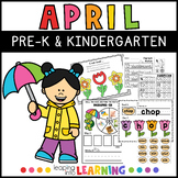 Spring Math and Literacy Activities and Worksheets for Kin