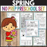 Preschool Kindergarten Spring Packet Worksheets Coloring P