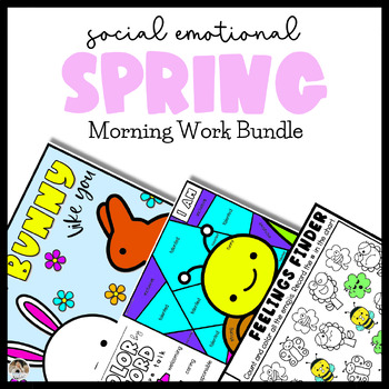 Preview of Spring Mindfulness | SEL Coloring Bundle for Early Finishers | Morning Work