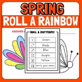 Spring Activities Roll a Rainbow, Spring Roll and Coloring