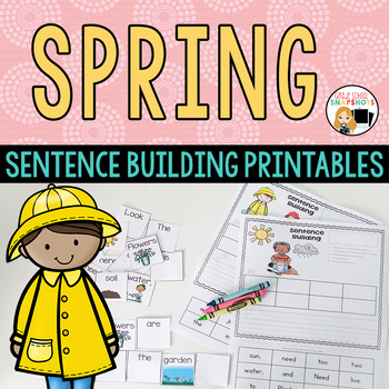 Preview of Spring Activities Sentence Building Word Work
