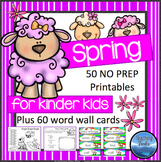 Preview of Spring Activities: Spring Math and Literacy Activities for Kindergarten