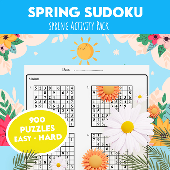 Preview of Spring  Activities Sudoku Packet Fun April