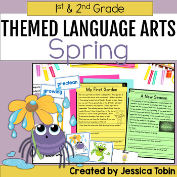 Preview of Spring Activities for ELA 1st and 2nd- Seasonal Standards-Based ELA