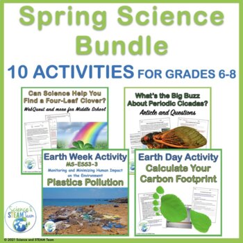 Preview of Spring Activities for Middle School Science