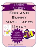 Spring Activity: Egg and Bunny Math Facts Match