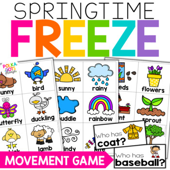 Preview of Spring Activity | FREEZE Movement Game | Spring Writing Prompts