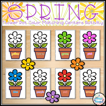 Preview of Spring Matching Colors Centers Activity for March, April, May, and Easter