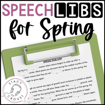 Preview of Spring Activity for Older Student Speech Therapy Speech Libs Worksheet + Digital