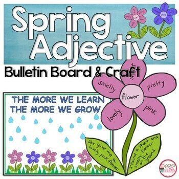 Preview of Spring Activity for the Bulletin Board | Adjective Activity