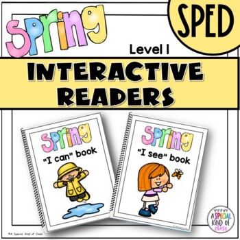 Preview of Spring Adapted Books Special Education Spring