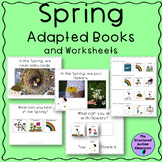 Spring Adapted Books and Worksheets with Core Words for Au