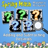 Adding & Subtracting Decimals Grade 5 Spring Coloring Shee