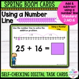 Spring Adding and Subtracting Using a Number Line BOOM™ Ca