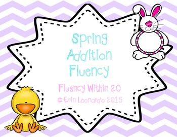 Preview of Spring Addition Fluency