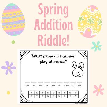 Preview of Spring Addition Riddle!