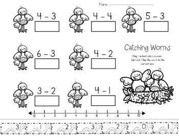 Spring is Here! Spring Themed Addition & Subtraction Printables for