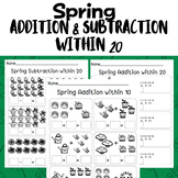 Spring Addition & Subtraction within 20 with Picture & Num