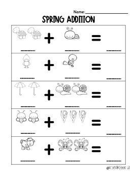 spring addition worksheets by kindercounts1 teachers pay