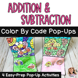 Spring Addition and Subtraction Color By Code Pop Up Crafts