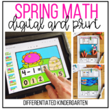 Spring Addition and Subtraction Digital, Hands-on and Prin