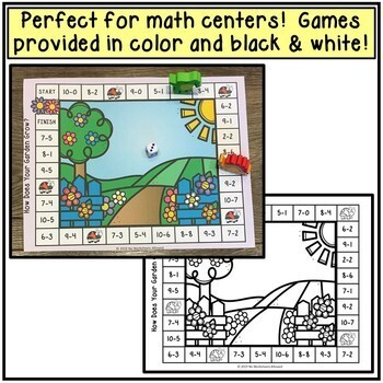 distance learning spring addition and subtraction games within 10