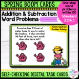 Spring Addition and Subtraction Word Problems within 100 B