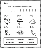 Spring Addition and Subtraction to 10 Worksheets free