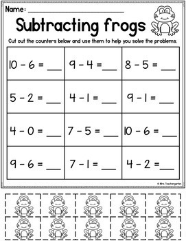 Spring Addition and Subtraction with counters by Mrs Teachergarten
