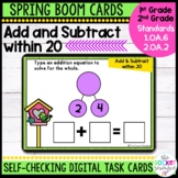Spring Addition and Subtraction within 20 BOOM™ Cards 2.OA.2