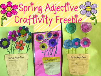 Preview of Spring Adjective Craftivity Freebie