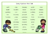 Spring Adjectives Word Bank/Mat | Literacy Center