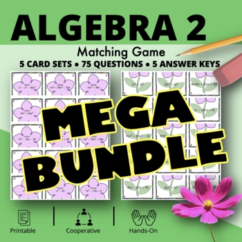 Preview of Spring | Algebra 2 BUNDLE: Matching Games